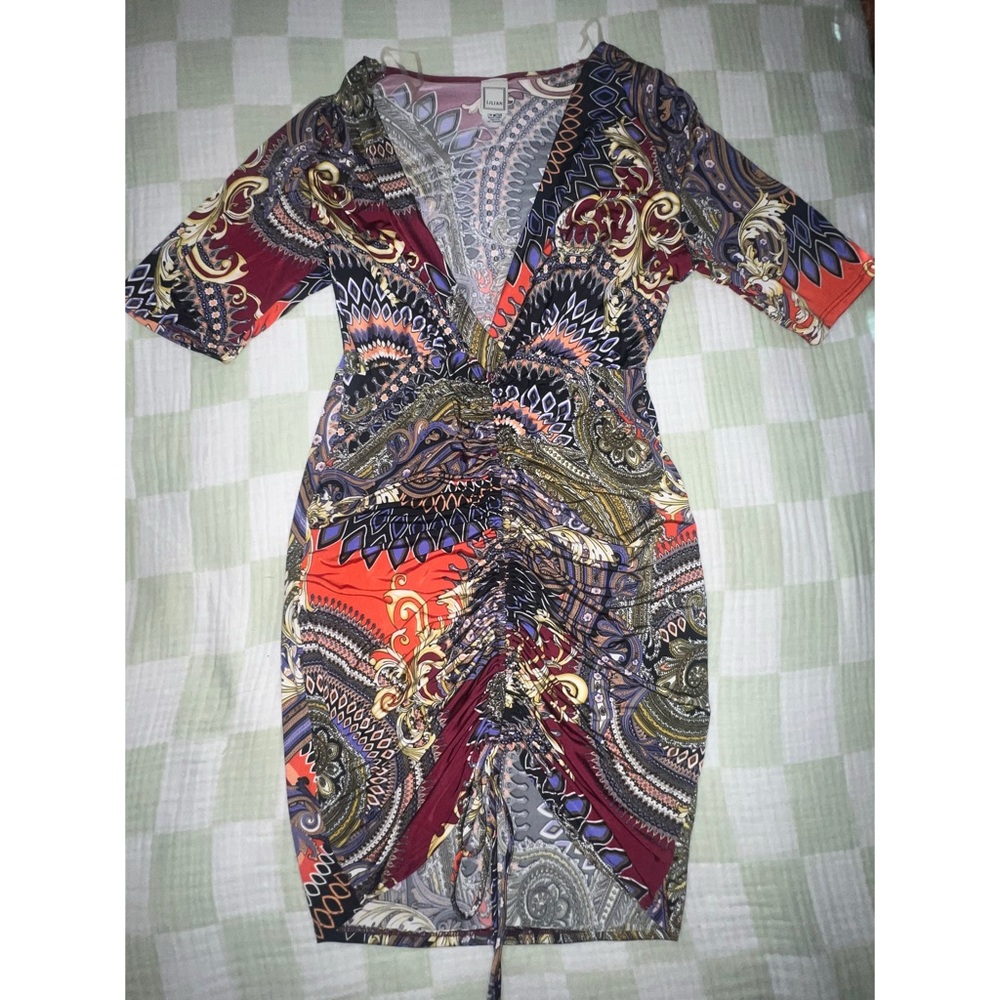 Colorful Paisley Print Dress